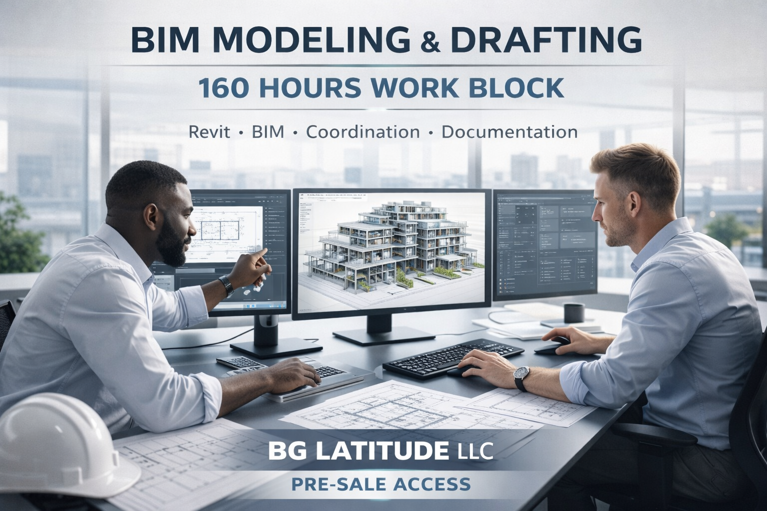 BIM Modeling & Drafting Services – 1 Month (160 Hours) Work Block – Pre-Sale