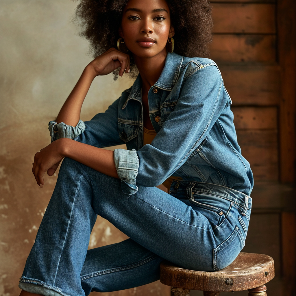 Denim blue jeans ( Female fitted )